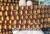 AGBS221 15 inches 10mm round tibetan dzi agate gemstone beads