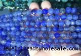 AGBS276 15 inches 6mm faceted round blue dragon veins agate beads wholesale