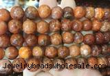 AGBS311 15 inches 12mm round red dragon veins agate beads wholesale