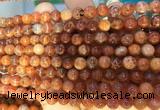 AGBS313 15 inches 6mm round red dragon veins agate beads wholesale