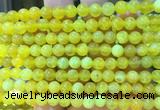 AGBS318 15 inches 6mm round yellow dragon veins agate beads wholesale