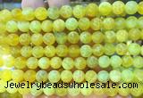 AGBS319 15 inches 8mm round yellow dragon veins agate beads wholesale