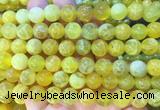AGBS320 15 inches 10mm round yellow dragon veins agate beads wholesale