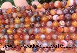 AGBS336 15 inches 6mm round coffee dragon veins agate beads wholesale