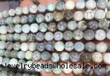 AGBS360 15 inches 8mm round green dragon veins agate beads wholesale