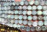 AGBS361 15 inches 10mm round green dragon veins agate beads wholesale