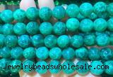 AGBS382 15 inches 12mm round green dragon veins agate beads wholesale