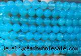 AGBS391 15 inches 8mm round blue agate beads wholesale