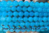 AGBS392 15 inches 10mm round blue agate beads wholesale