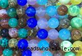 AGBS407 15 inches 12mm round colorful agate beads wholesale