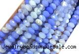 AGBS41 15 inches 5*8mm faceted rondelle banded agate beads wholesale