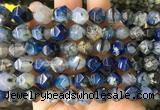 AGBS413 15 inches 10mm faceted nuggets agate gemstone beads wholesale