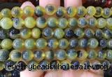 AGBS424 15 inches 8mm faceted round sugar heart agate beads wholesale