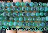AGBS426 15 inches 8mm faceted round sugar heart agate beads wholesale