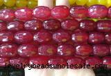 AGBS430 15 inches 13*18mm faceted drum agate beads wholesale