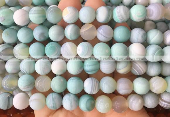 AGBS437 15 inches 10mm round Matte agate beads wholesale