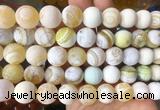 AGBS440 15 inches 14mm round Matte agate beads wholesale