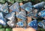AGBS445 15 inches 32*35mm - 38*40mm triangle crazy lace agate beads wholesale
