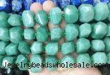 AJBS01 15 inches 12*16mm - 13*18mm faceted nuggets green aventurine beads