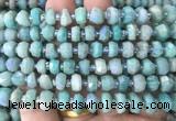 AMBS08 15 inches 4*8mm - 6*9mm faceted nuggets AB-color amazonite beads