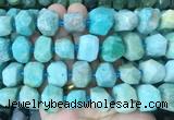 AMBS15 15 inches 12*16mm - 13*18mm faceted nuggets amazonite beads