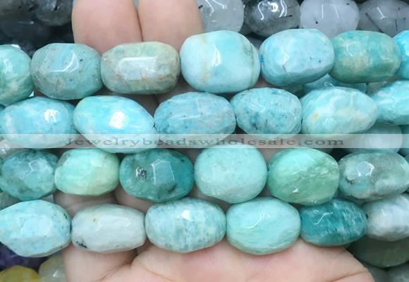 AMBS16 15 inches 12*16mm - 13*18mm faceted nuggets amazonite beads