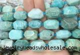 AMBS17 15 inches 13*18mm - 15*20mm faceted nuggets amazonite beads