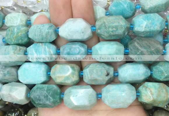 AMBS17 15 inches 13*18mm - 15*20mm faceted nuggets amazonite beads