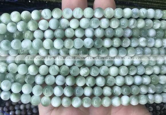 ASBS09 15 inches 6mm round green angelite gemstone beads wholesale