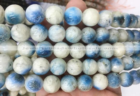 BIBS04 15 inches 12mm round blue ice glacierite stone beads wholesale