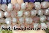 BQBS01 15 inches 12*16mm - 13*18mm faceted nuggets red strawberry quartz beads