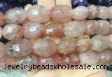 BQBS02 15 inches 12*16mm - 13*18mm faceted nuggets red strawberry quartz beads