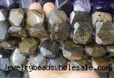 BZBS01 15 inches 15*20mm - 18*25mm faceted freeform bronzite beads