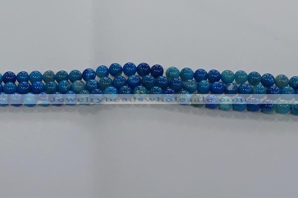 CAA1056 15.5 inches 6mm round dragon veins agate beads wholesale