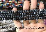 CAA1542 15.5 inches 4mm round banded agate beads wholesale