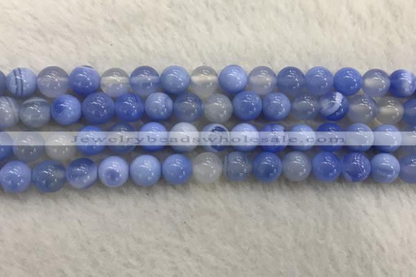 CAA2334 15.5 inches 10mm round banded agate gemstone beads