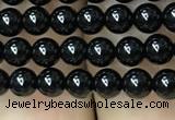 CAA2402 15.5 inches 4mm round black agate beads wholesale