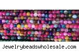 CAA2887 15 inches 6mm faceted round fire crackle agate beads wholesale