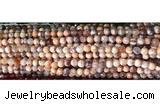 CAA2889 15 inches 6mm faceted round fire crackle agate beads wholesale