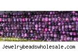 CAA2892 15 inches 6mm faceted round fire crackle agate beads wholesale