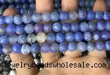 CAA2980 15 inches 8mm faceted round fire crackle agate beads wholesale