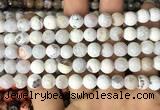CAA2984 15 inches 8mm faceted round fire crackle agate beads wholesale