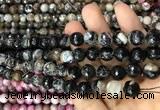 CAA3084 15 inches 10mm faceted round fire crackle agate beads wholesale