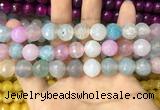 CAA3139 15 inches 12mm faceted round fire crackle agate beads wholesale