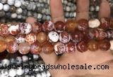 CAA3233 15 inches 16mm faceted round fire crackle agate beads wholesale