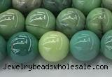 CAA3517 15.5 inches 8mm round AB-color grass agate beads wholesale