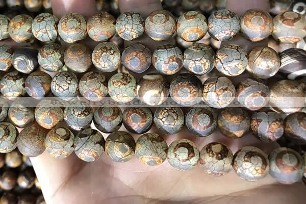 CAA3904 15 inches 10mm round tibetan agate beads wholesale