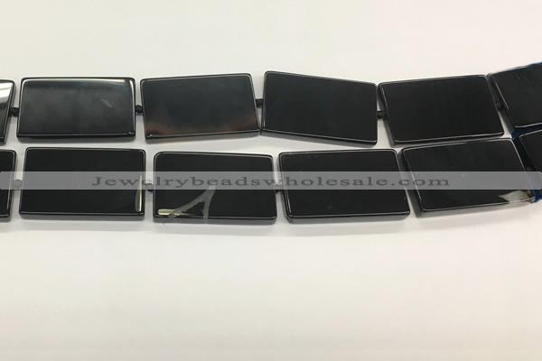 CAA4073 15.5 inches 30*50mm rectangle black agate gemstone beads