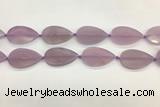 CAA4076 15.5 inches 30*50mm flat teardrop purple agate gemstone beads