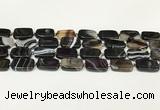 CAA4398 15.5 inches 15*20mm rectangle black banded agate beads